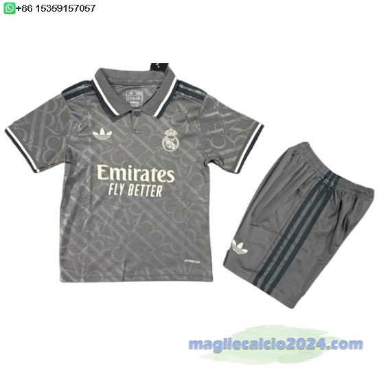 Terza Conjunto De Bambino Real Madrid 2024 2025 Nero Poco Prezzo