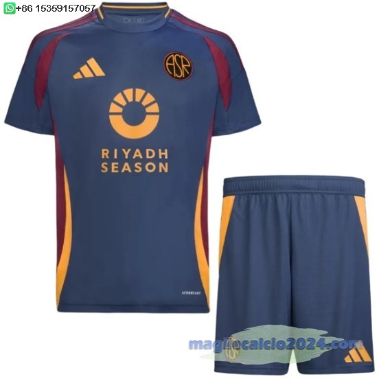 Terza Conjunto De Uomo As Roma 2024 2025 Blu Poco Prezzo
