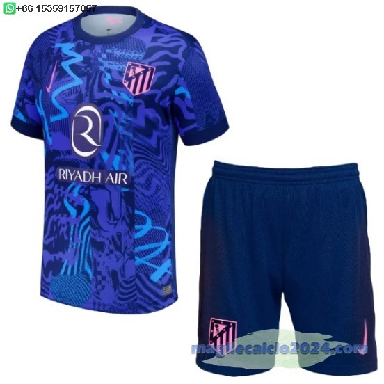 Terza Conjunto De Uomo Atletico Madrid 2024 2025 Blu Poco Prezzo