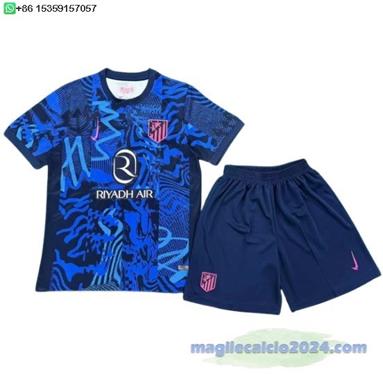 Terza Conjunto De Uomo Atletico Madrid 2024 2025 Blu Poco Prezzo