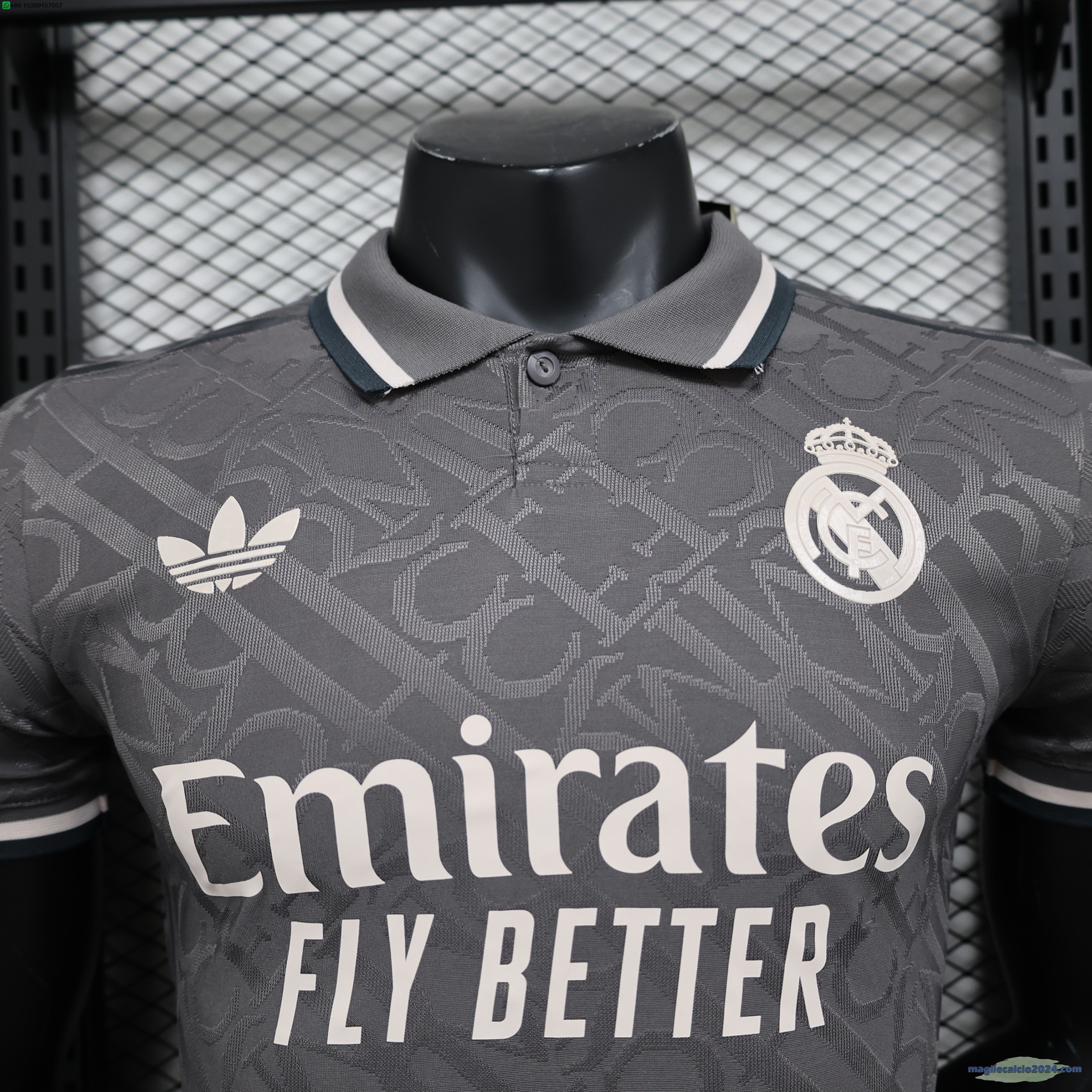 Terza Giocatori Maglia Real Madrid 2024 2025 Nero Poco Prezzo