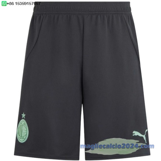 Terza Pantaloni AC Milan 2024 2025 Nero Poco Prezzo