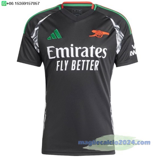 Thailandia Away Maglia Arsenal 2024 2025 Nero Poco Prezzo