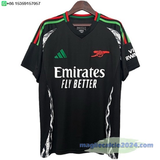 Thailandia Away Maglia Arsenal 2024 2025 Nero Poco Prezzo