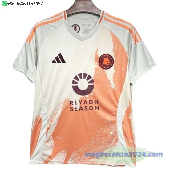 Thailandia Away Maglia As Roma 2024 2025 Bianco Poco Prezzo