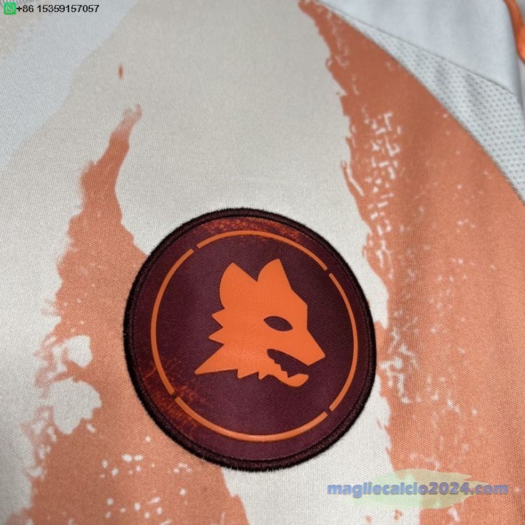 Thailandia Away Maglia As Roma 2024 2025 Bianco Poco Prezzo