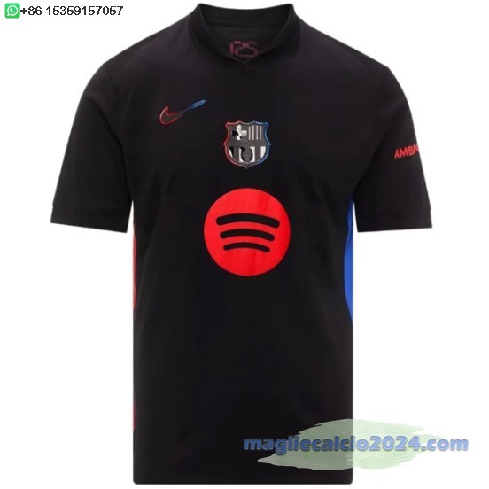 Thailandia Away Maglia Barcelona 2024 2025 Nero I Rosso Poco Prezzo