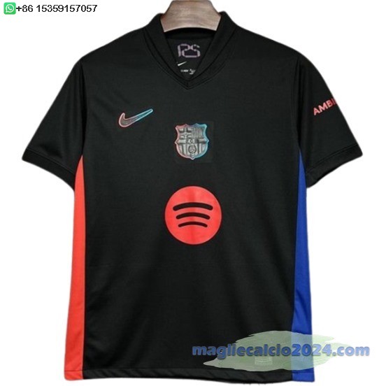 Thailandia Away Maglia Barcelona 2024 2025 Nero I Rosso Poco Prezzo