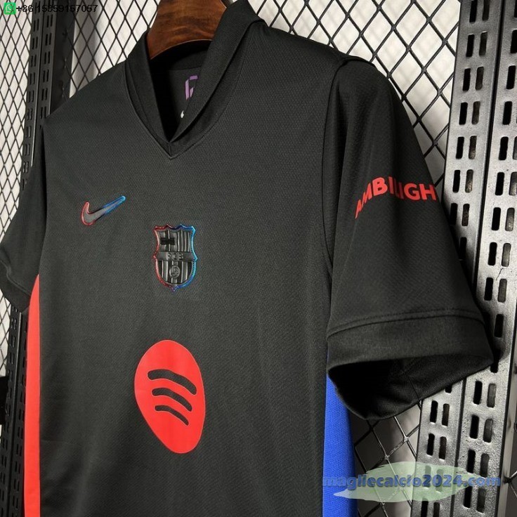 Thailandia Away Maglia Barcelona 2024 2025 Nero I Rosso Poco Prezzo