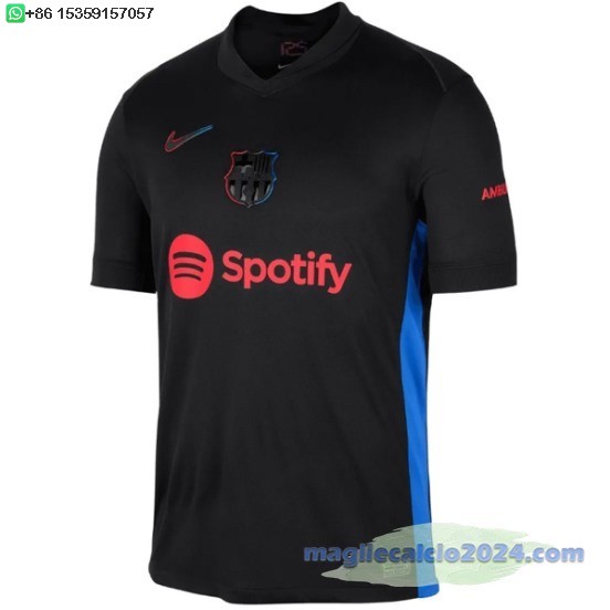 Thailandia Away Maglia Barcelona 2024 2025 Nero Rosso Poco Prezzo