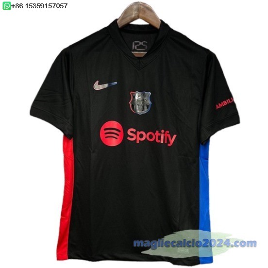 Thailandia Away Maglia Barcelona 2024 2025 Nero Rosso Poco Prezzo