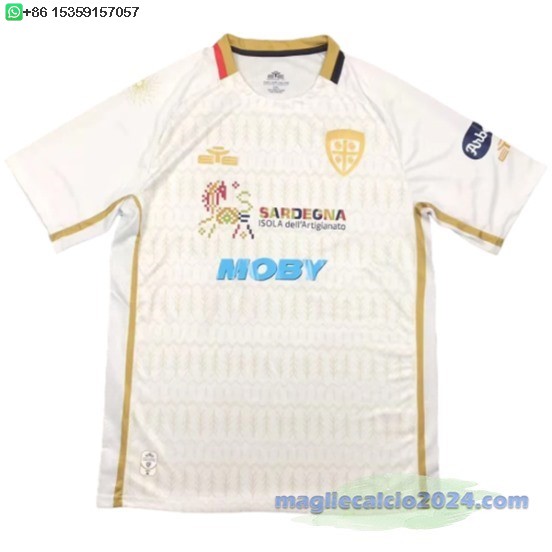 Thailandia Away Maglia Cagliari 2024 2025 Bianco Poco Prezzo