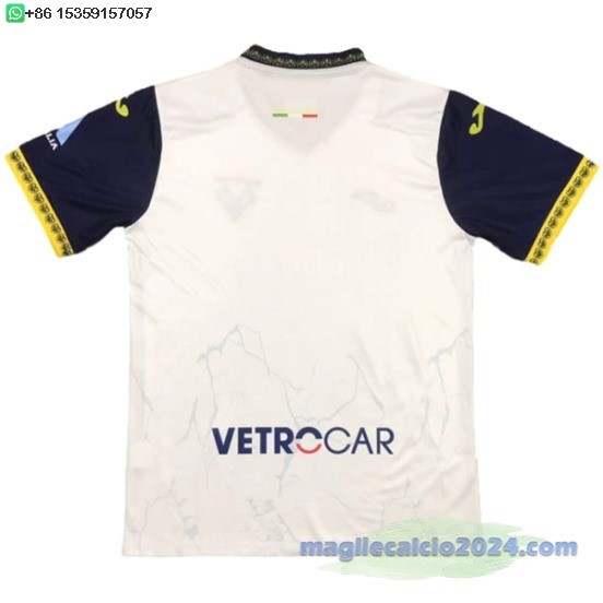Thailandia Away Maglia Hellas Verona 2024 2025 Bianco Blu Poco Prezzo
