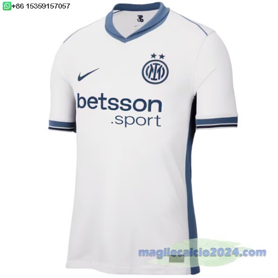 Thailandia Away Maglia Inter Milán 2024 2025 Bianco Poco Prezzo