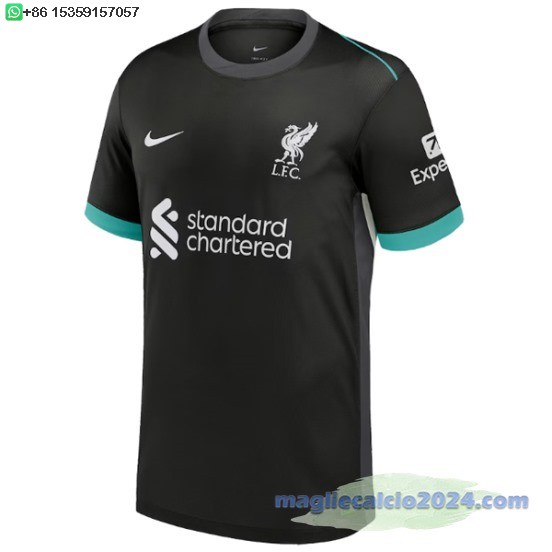 Thailandia Away Maglia Liverpool 2024 2025 Nero Poco Prezzo