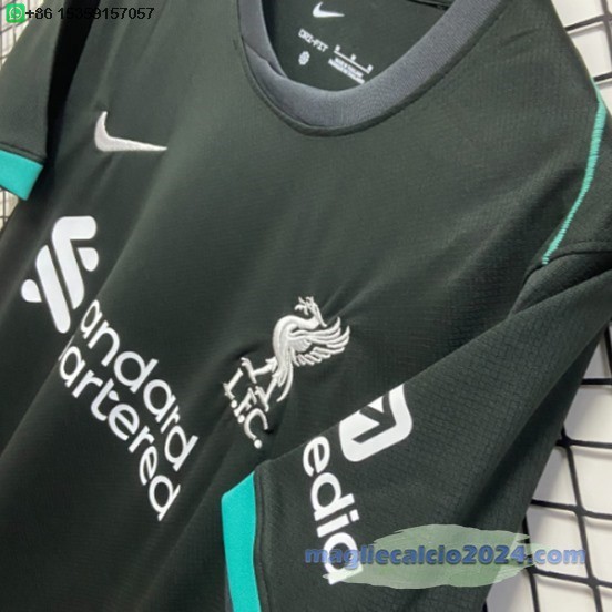 Thailandia Away Maglia Liverpool 2024 2025 Nero Poco Prezzo