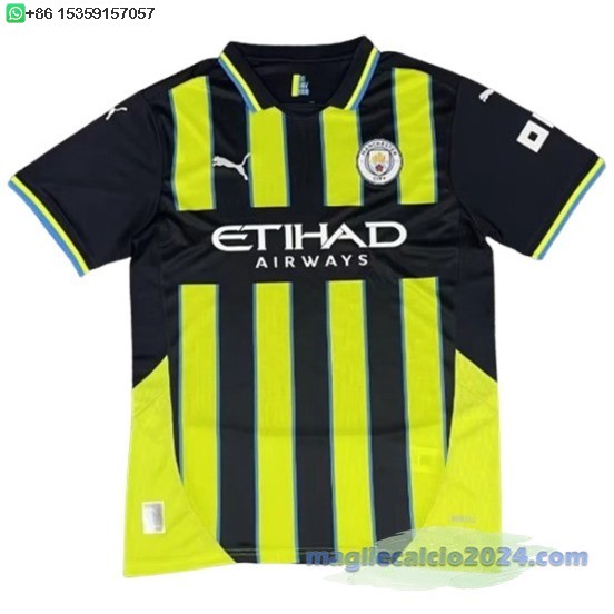 Thailandia Away Maglia Manchester City 2024 2025 Verde Poco Prezzo