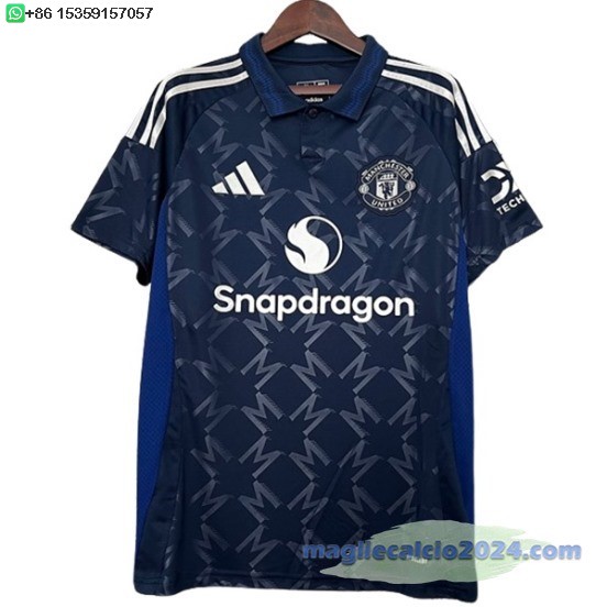 Thailandia Away Maglia Manchester United 2024 2025 Blu Poco Prezzo