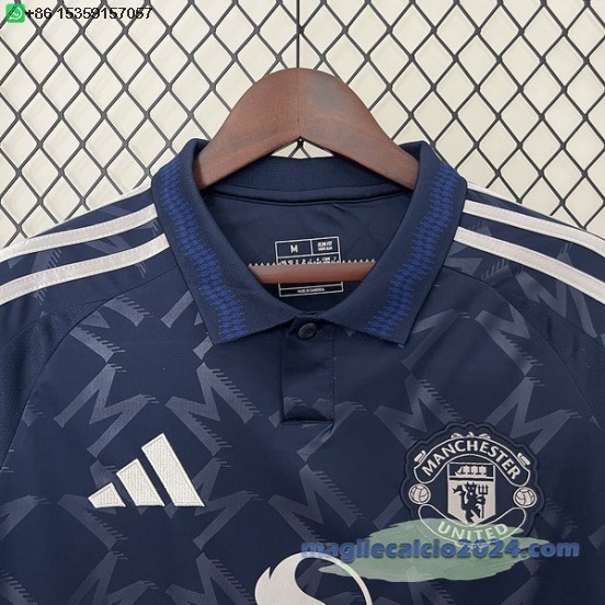 Thailandia Away Maglia Manchester United 2024 2025 Blu Poco Prezzo