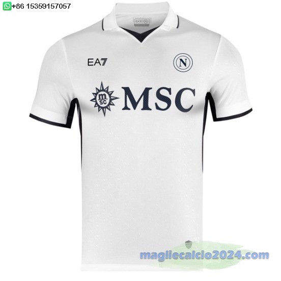 Thailandia Away Maglia Napoli 2024 2025 Bianco Poco Prezzo