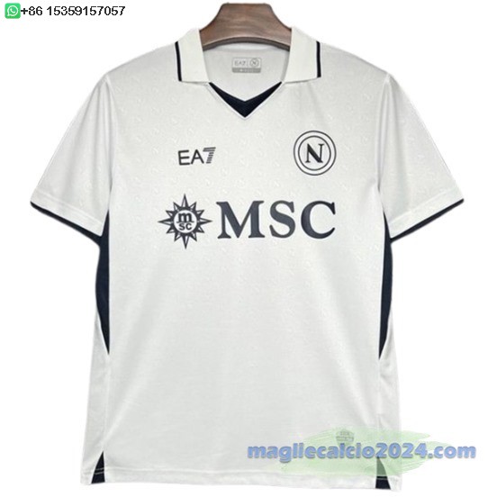 Thailandia Away Maglia Napoli 2024 2025 Bianco Poco Prezzo