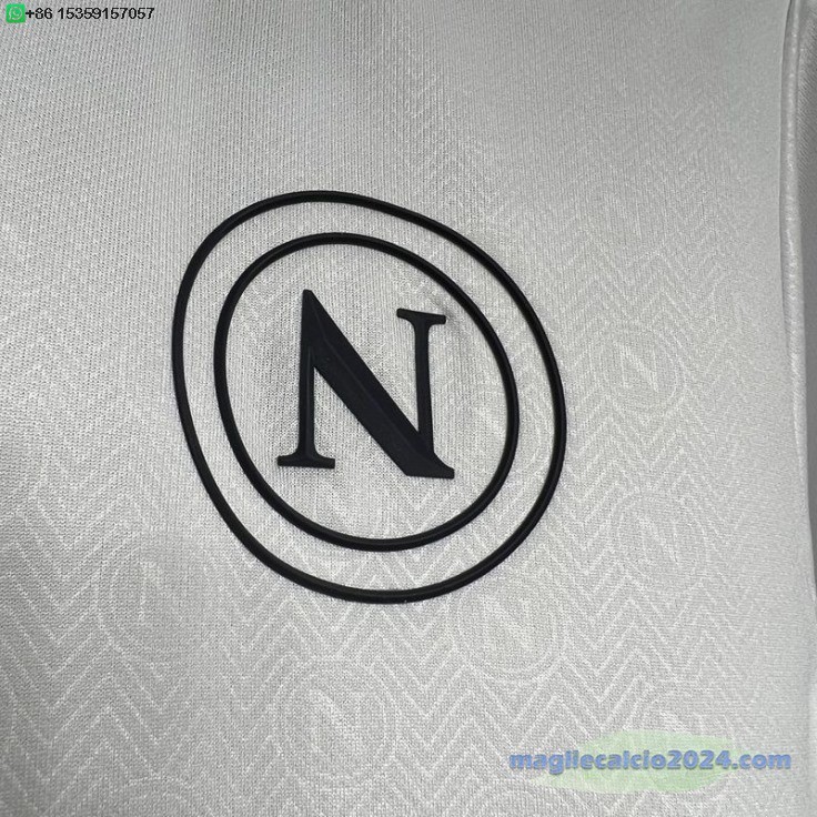 Thailandia Away Maglia Napoli 2024 2025 Bianco Poco Prezzo