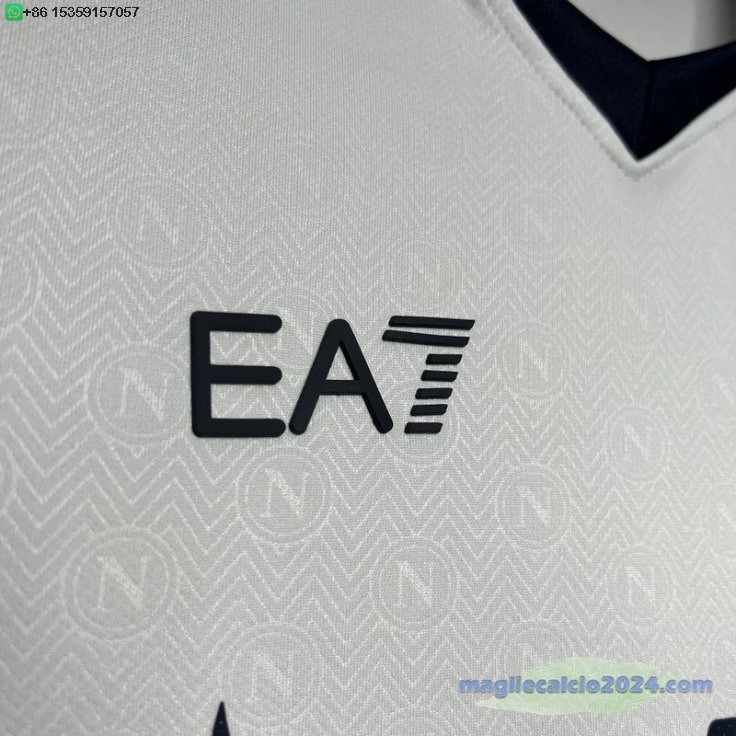 Thailandia Away Maglia Napoli 2024 2025 Bianco Poco Prezzo