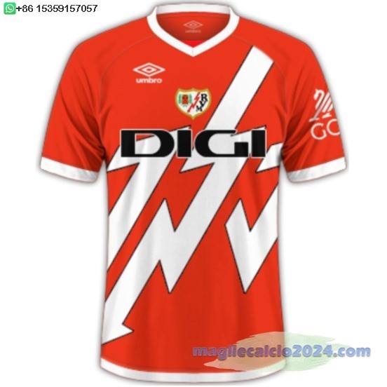 Thailandia Away Maglia Rayo Vallecano 2024 2025 Rosso Poco Prezzo