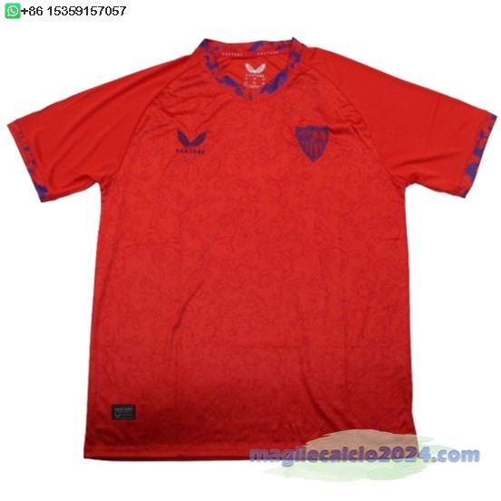 Thailandia Away Maglia Sevilla 2024 2025 Rosso Poco Prezzo