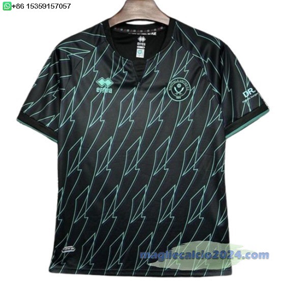 Thailandia Away Maglia Sheffield United 2024 2025 Nero Poco Prezzo