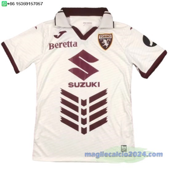 Thailandia Away Maglia Torino 2024 2025 Bianco Rosso Poco Prezzo