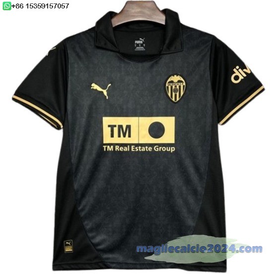 Thailandia Away Maglia Valencia 2024 2025 Nero Poco Prezzo