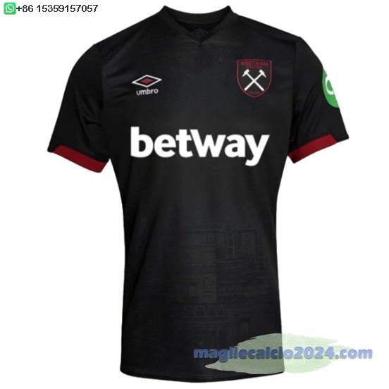 Thailandia Away Maglia West Ham United 2024 2025 Nero Poco Prezzo