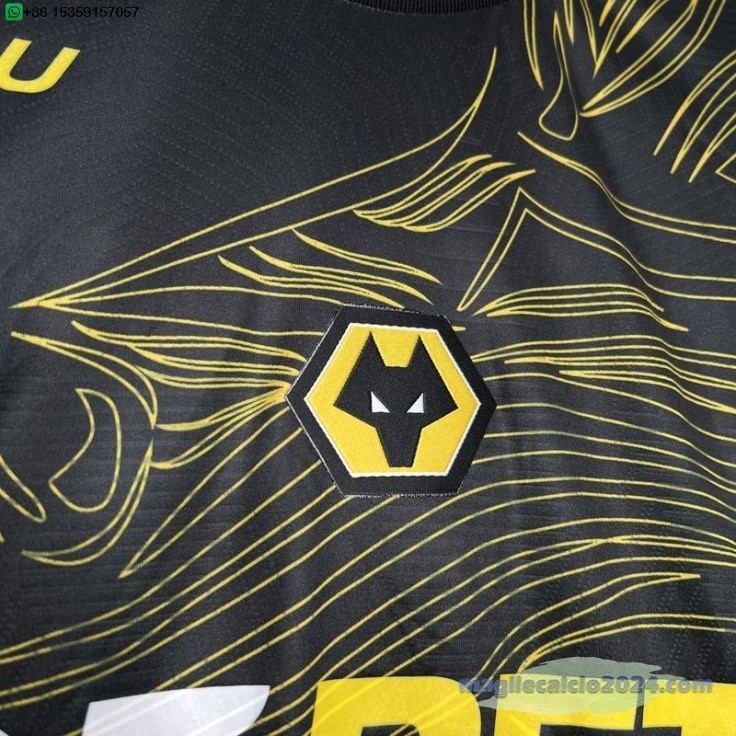 Thailandia Away Maglia Wolves 2024 2025 Nero Poco Prezzo