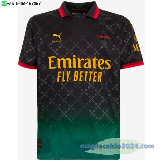 Thailandia Fourth Maglia AC Milan 2024 2025 Nero Verde Poco Prezzo