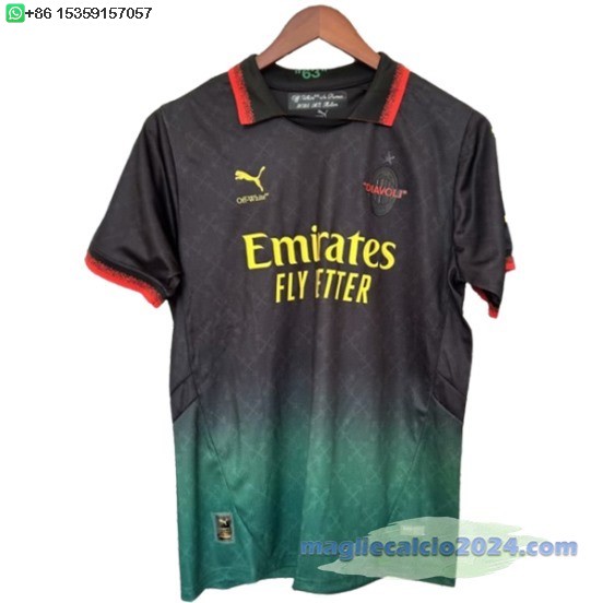 Thailandia Fourth Maglia AC Milan 2024 2025 Nero Verde Poco Prezzo