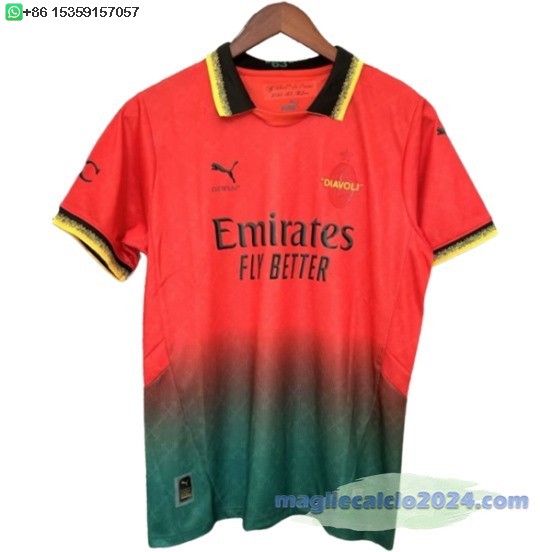 Thailandia Fourth Maglia AC Milan 2024 2025 Rosso Verde Poco Prezzo