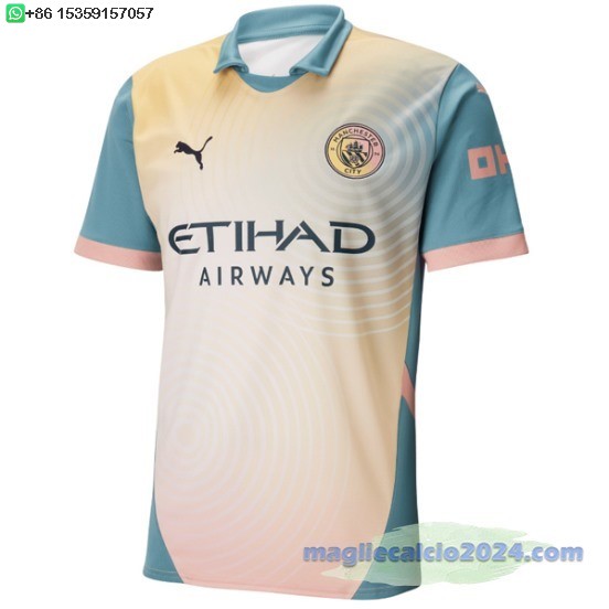 Thailandia Fourth Maglia Manchester City 2024 2025 Giallo Poco Prezzo