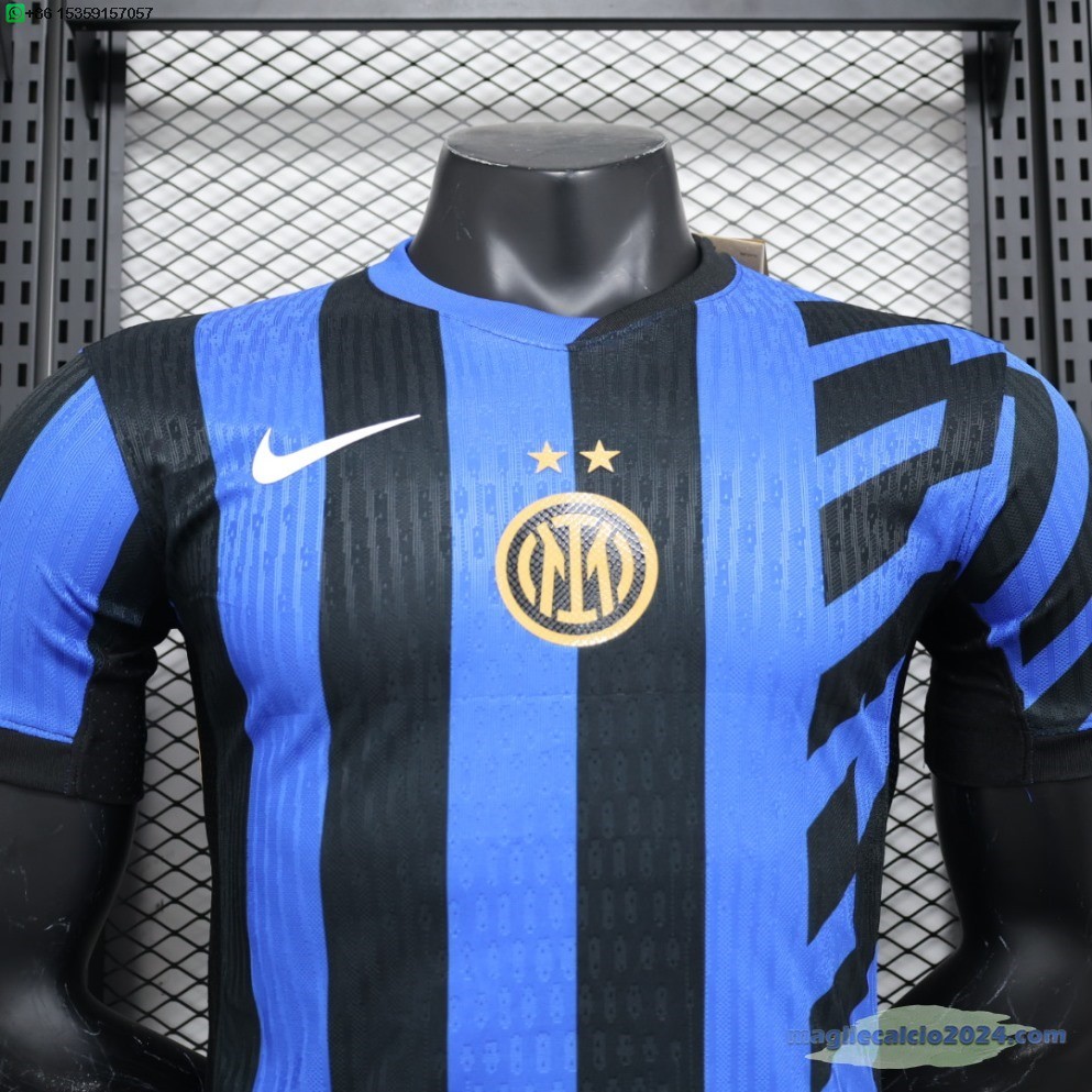 Thailandia Home Giocatori Maglia Inter Milán 2024 2025 Blu I Nero Poco Prezzo
