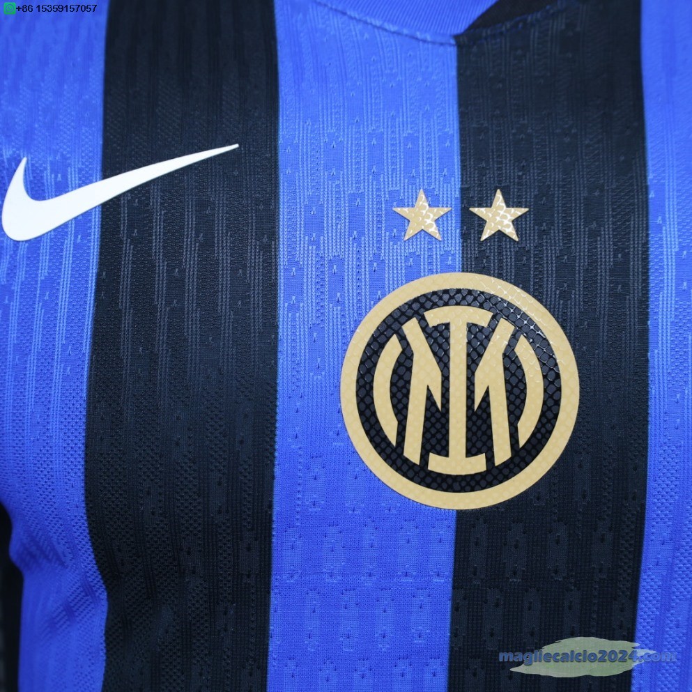 Thailandia Home Giocatori Maglia Inter Milán 2024 2025 Blu I Nero Poco Prezzo