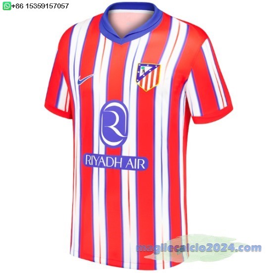 Thailandia Home Maglia Atletico Madrid 2024 2025 Rosso Bianco Poco Prezzo
