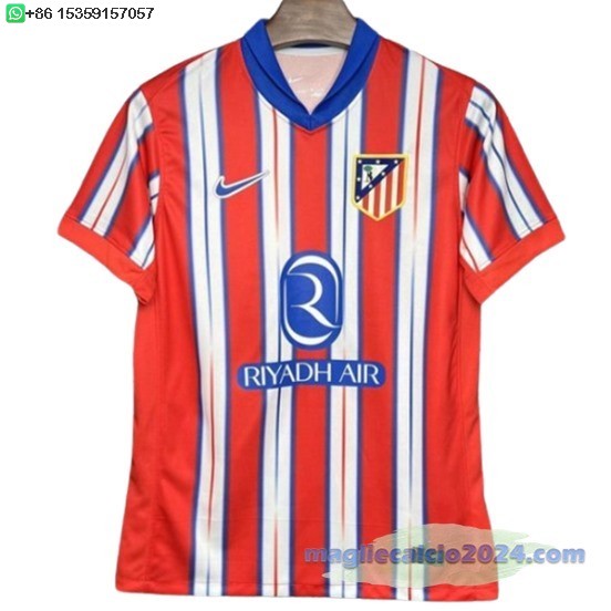 Thailandia Home Maglia Atletico Madrid 2024 2025 Rosso Bianco Poco Prezzo