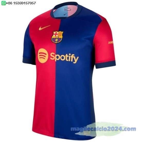 Thailandia Home Maglia Barcelona 2024 2025 Blu Rosso Poco Prezzo
