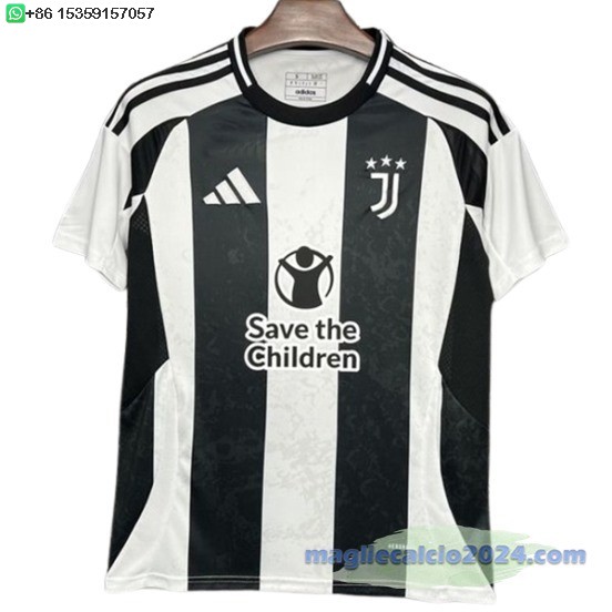 Thailandia Home Maglia Juventus 2024 2025 Bianco I Nero Poco Prezzo