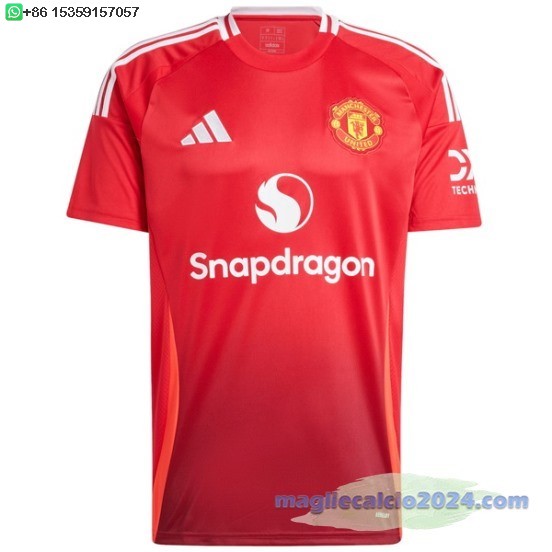 Thailandia Home Maglia Manchester United 2024 2025 Rosso Poco Prezzo