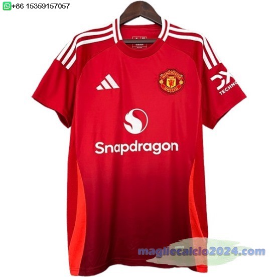 Thailandia Home Maglia Manchester United 2024 2025 Rosso Poco Prezzo