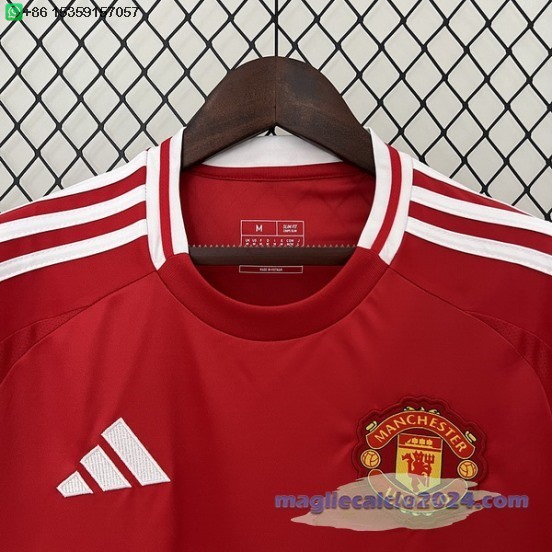 Thailandia Home Maglia Manchester United 2024 2025 Rosso Poco Prezzo