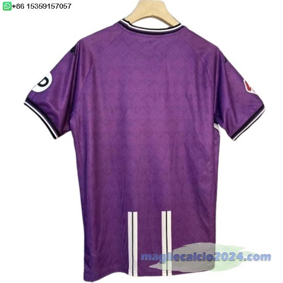 Thailandia Home Maglia Real Valladolid 2024 2025 Bianco Purpureo Poco Prezzo
