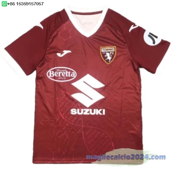 Thailandia Home Maglia Torino 2024 2025 Rosso Bianco Poco Prezzo