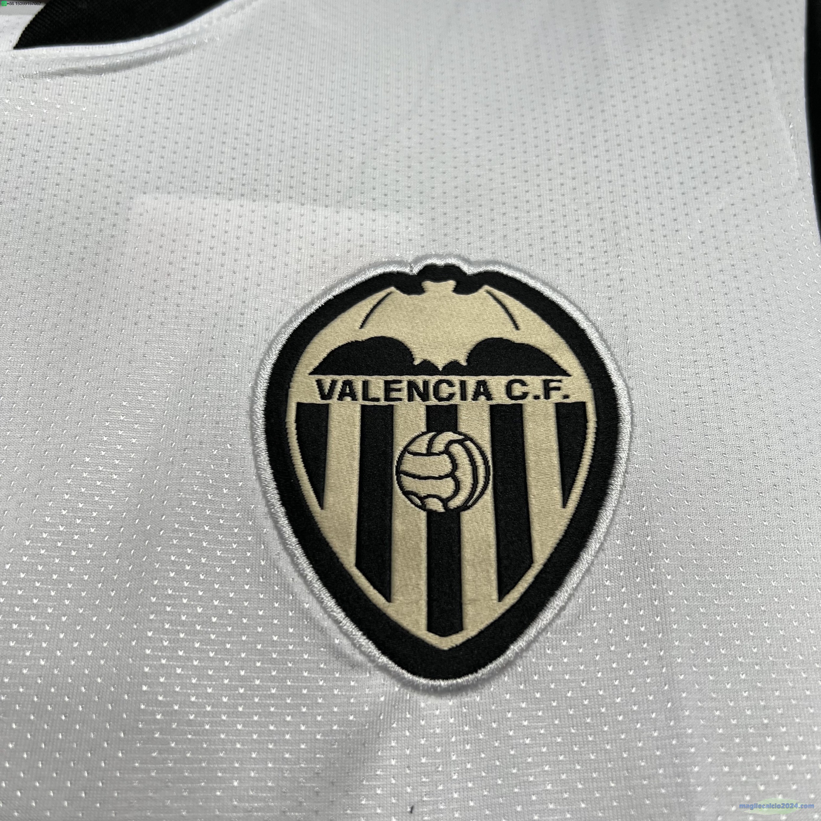 Thailandia Home Maglia Valencia 2024 2025 Bianco Poco Prezzo
